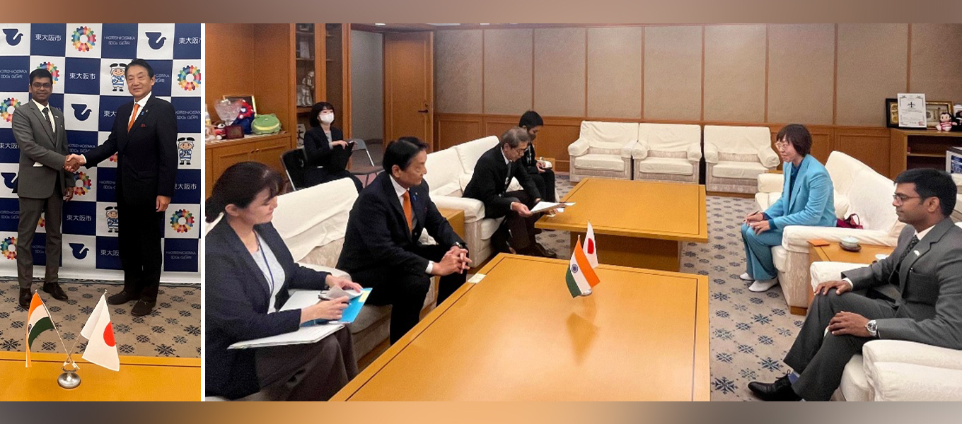 Consul General Mr. Chandru Appar had a productive meeting with Mr. Yoshikazu Noda, Hon’ble Mayor of Higashiosaka in Higashiosaka City